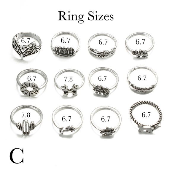 12 Pcs Boho Antique Silver Arrow Fox Carved Animal - Picture 15 of 15